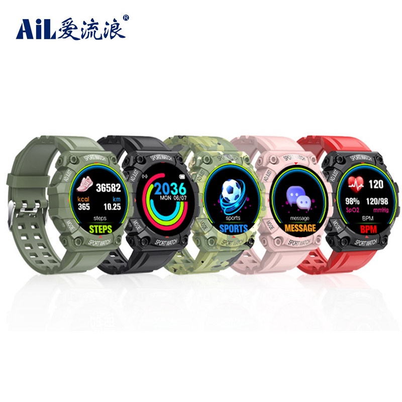 Sport Smart Watch FD68 Blood Pressure Incoming Call Long Standby Time Fitness Watch Smart Bracelet 