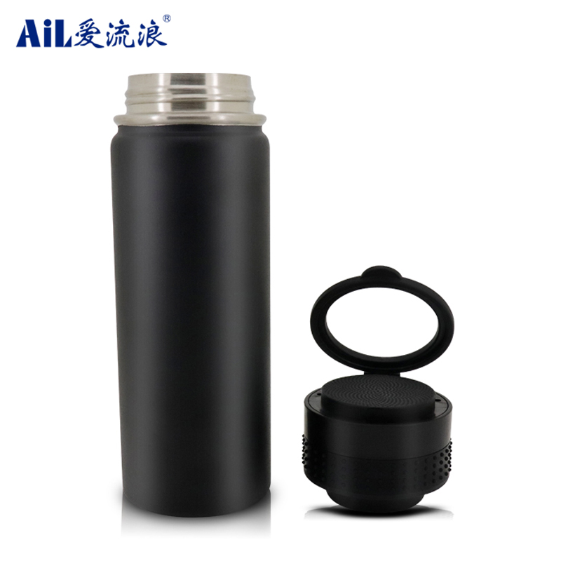 T23 500ml Steel Flask Water Bottle Bluetooth Speaker Audio Speakers with Handle Ring
