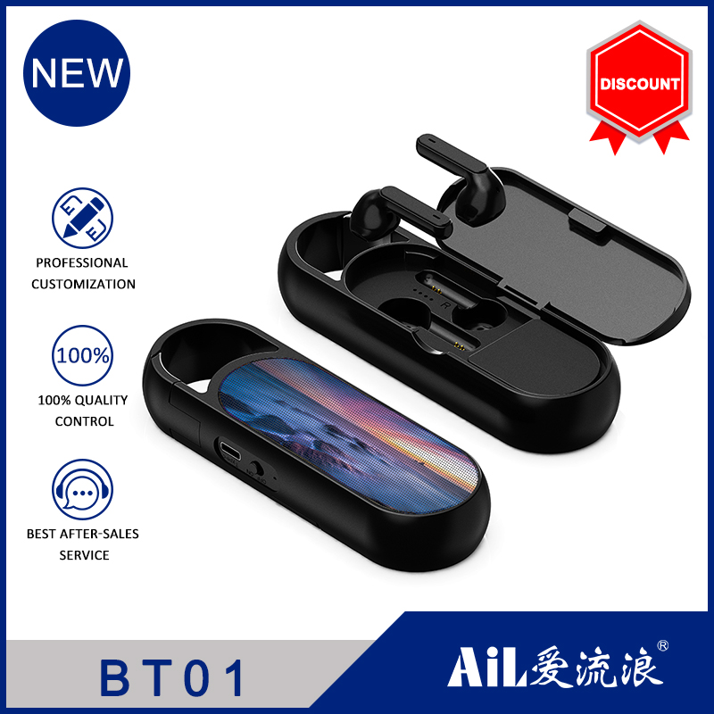  BT01 Clip Bluetooth Speaker with TWS Earbuds